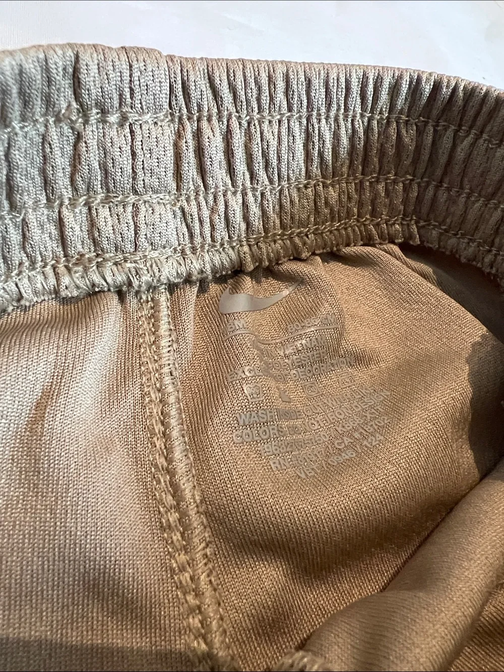 “Bundle 10/$13” Nike 18m toddler boy Tan Mesh Athletic Shorts with Black Swoosh